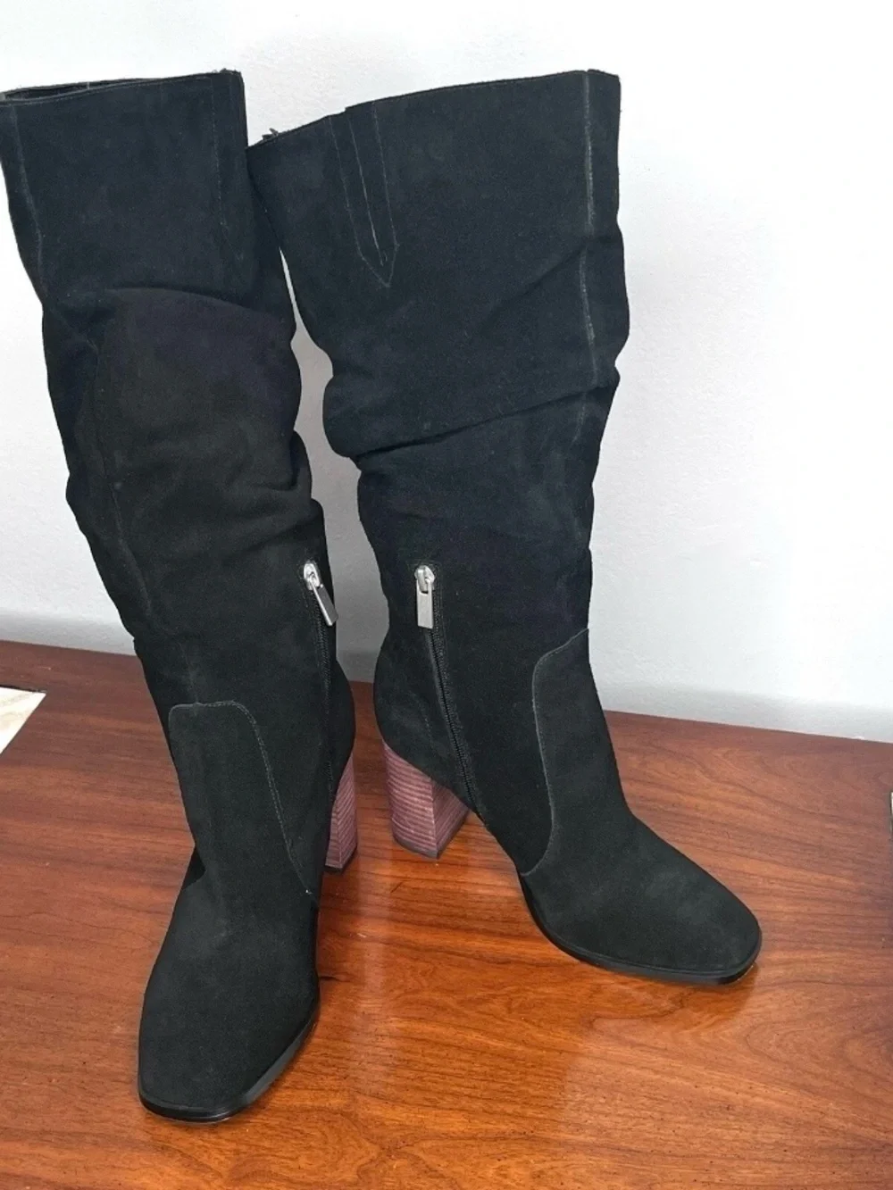 Splendid Gladis Black Suede Over-the-Knee Slouch Boots Size 6.5